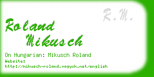 roland mikusch business card